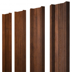 Штакетник М-образный А с прямым резом 0,4 Print Premium Golden Wood Fresh TwinColor