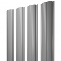 Штакетник Полукруглый Slim с прямым резом 0,4 PE-Double RAL 7004 сигнальный серый