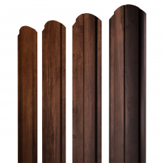 Штакетник Полукруглый Slim фигурный 0,4 Print Premium Cherry Wood Fresh TwinColor