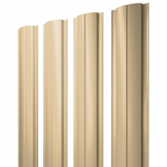 Штакетник Полукруглый Slim с прямым резом 0,45 PE RAL 1014 слоновая кость