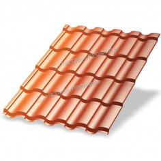 Металлочерепица МП Монтекристо-M (AGNETA-20-CopperCopper-0.5)