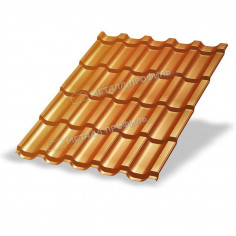 Металлочерепица МП Трамонтана-SL (AGNETA-20-CopperCopper-0.5)