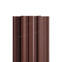 Штакетник металлический МП TRAPEZE-T 16,5х118 (PURMAN-20-8017-0.5)