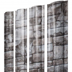 Штакетник Круглый с прямым резом 0,45 Print Elite Fine Stone TwinColor