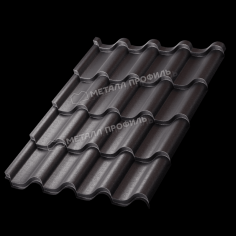 Металлочерепица МП Монтерроса-M (VALORI-20-DarkGrey-0.5)