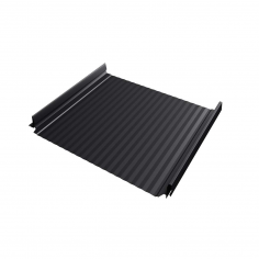 Кликфальц Pro Gofr Grand Line 0,5 Satin Matt TX с пленкой на замках RAL 9005 черный
