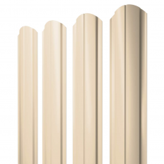 Штакетник Полукруглый Slim фигурный 0,45 Drap TX RAL 1015 светлая слоновая кость