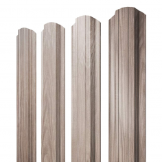 Штакетник Прямоугольный фигурный 0,45 Print Elite White Wood TwinColor