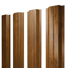 Штакетник П-образный A с прямым резом 0,45 Print Elite Golden Wood TwinColor