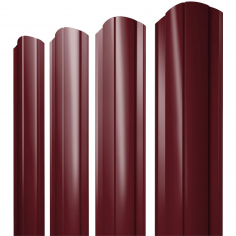 Штакетник Круглый фигурный 0,45 Drap TX RAL 3005 красное вино