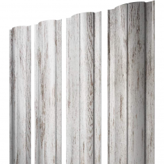 Штакетник Круглый с прямым резом 0,45 Print Elite Snow Wood TwinColor