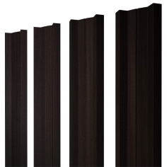 Штакетник М-образный А с прямым резом 0,45 Print Elite Coffee Wood Blesk TwinColor