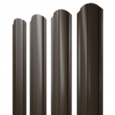 Штакетник Полукруглый Slim фигурный 0,45 Drap TX RR 32 темно-коричневый