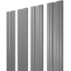 Штакетник Twin с прямым резом 0,5 Satin RAL 7004 сигнальный серый