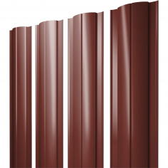 Штакетник Круглый с прямым резом 0,5 Satin RAL 3009 оксидно-красный