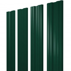 Штакетник Twin с прямым резом 0,45 Drap RAL 6005 зеленый мох