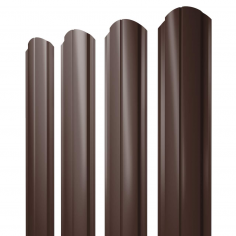 Штакетник Полукруглый Slim фигурный 0,45 Drap TwinColor RAL 8017 шоколад