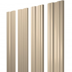 Штакетник Twin с прямым резом 0,5 Satin RAL 1015 светлая слоновая кость