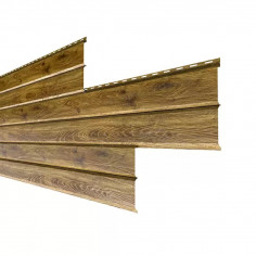 Сайдинг МП Lбрус-XL-14х335 (ECOSTEEL_T-12-Дуб-0.45)