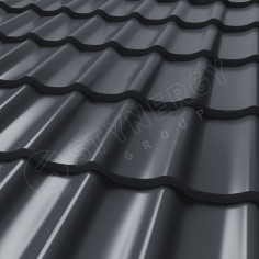 Металлочерепица СМ Классик Rooftop Кашемир® RAL 7024 0.50